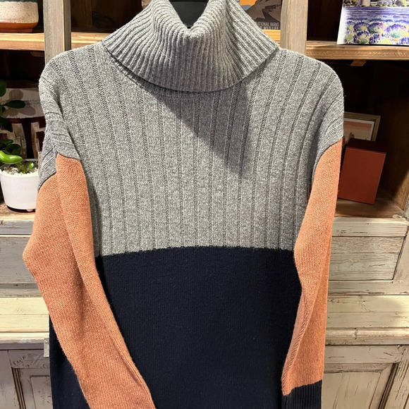 Madewell womens color block turtle neck sweater dress size XS - Picture 3 of 7